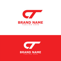 Simple CT Monogram Logo Suitable for Any Business Identity with CT or TC Initial Vector Design