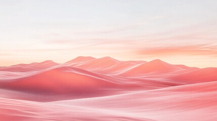 Naklejka premium Blurry desert gradients in coral pink and shimmering silver plain background