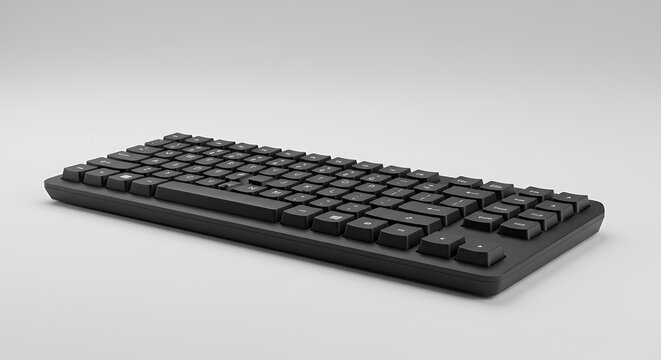 Sleek Black Wireless Keyboard: Modern Design for Efficient Typing