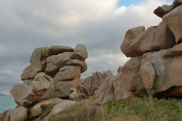 Joli paysage de la côte de granit rose en Bretagne - France