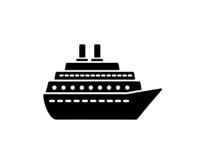 Obraz premium creative details cruise ship icon vector illustration