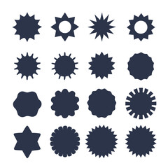 set of black and white icons