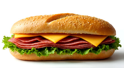 sandwich on white background