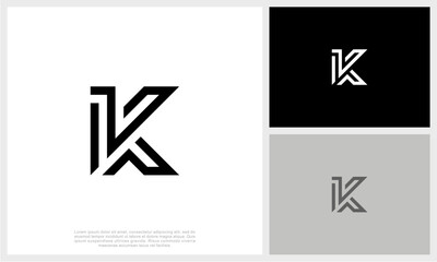 Fototapeta premium Letter K Logo Template Design Vector Illustration. Initial K Logo.