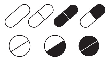 vector set of pills