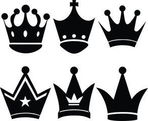  different, crown, icons, vector,
