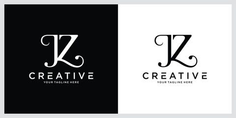 Initial JZ Logo Design Vector template
