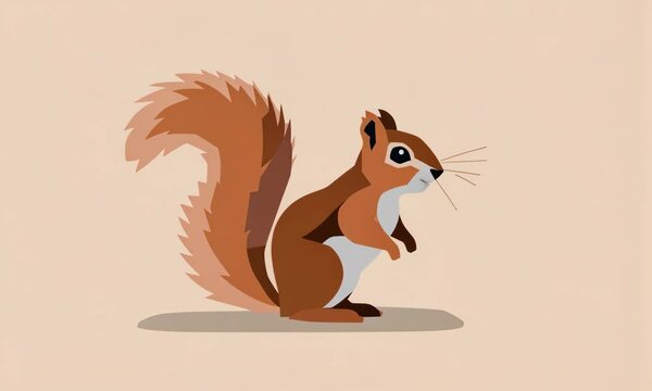 squirrel on a pink background