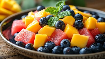 Fresh Fruit Salad on Plate (1)