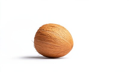 Whole coconut on a white background