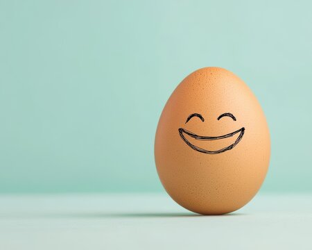 Handdrawn expression of an egg laughing so hard it s cracking, literal joke visualized