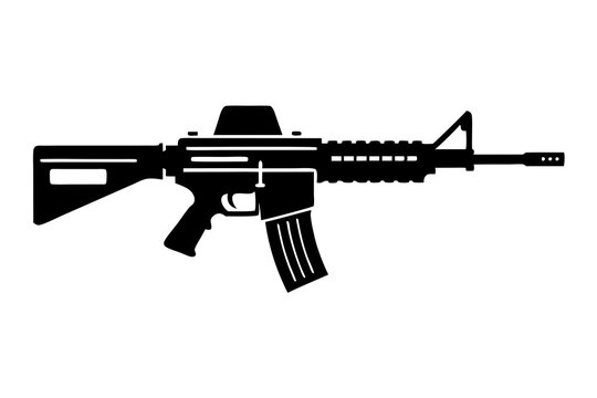 vector illustration of a rifle