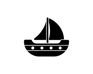 creative details fishing boat icon vector illustration