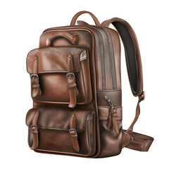 backpack isolated on transparent background.