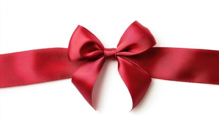 Elegant Long Tailed Red Ribbon Bow