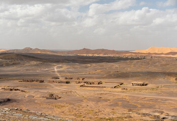 a desert landscape in rural Morocco