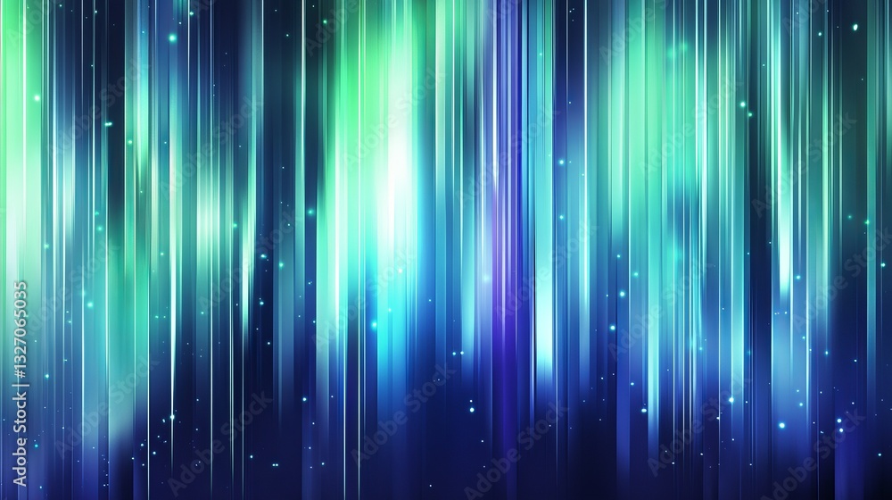Poster vibrant abstract background with flowing lines and glowing particles creating a dynamic visual effec