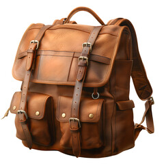 backpack isolated on transparent background.