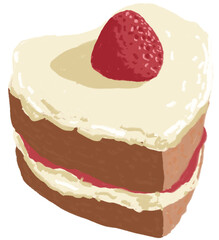 cake, food, dessert, sweet, chocolate, cream, birthday, pastry, delicious, vector, celebration, strawberry, fruit, pie, illustration, bakery, tasty, isolated, sugar, cherry, brown, berry, baked, snack