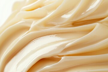 Creamy texture of soothing lotion for skin nourishment in closeup detail captures smooth elegance background