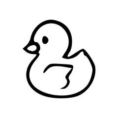 rubber duck outline vector icon