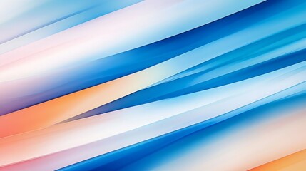 Obraz premium Abstract waves of blue and orange color flowing harmoniously across the canvas