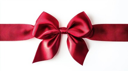 Fototapeta premium Elegant Red Satin Bow with Folds
