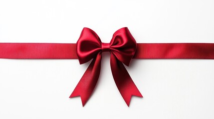 Modern Red Ribbon Bow on a Sleek Background