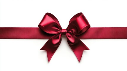 Modern Red Ribbon Bow for Elegant Decor