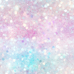 Holographic iridescent rainbow color glitter shiny seamless pattern textured background design 