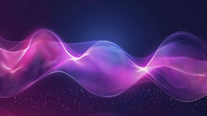 Abstract picture of neon light particle with digital technology style design connecting become dynamic of electric wave movement represent about flowing of data or structure of network system. AIG53.