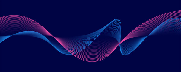 modern banne rbackground.blue gradation.wavy effect line.pink and blue.line memphis.eps 10