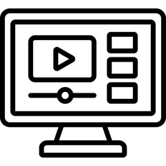 Fototapeta premium website video icon