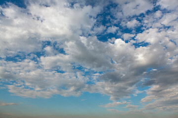 Obraz premium Blue sky with white clouds beautiful nature background