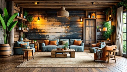 Fototapeta premium living room interior