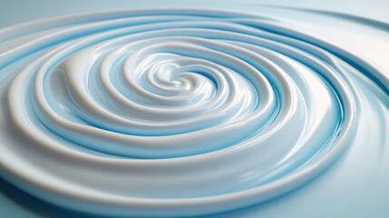 Swirling Blue and White Liquid Texture