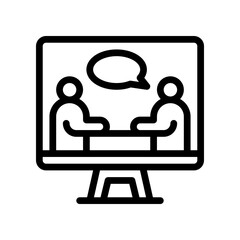 online community line icon