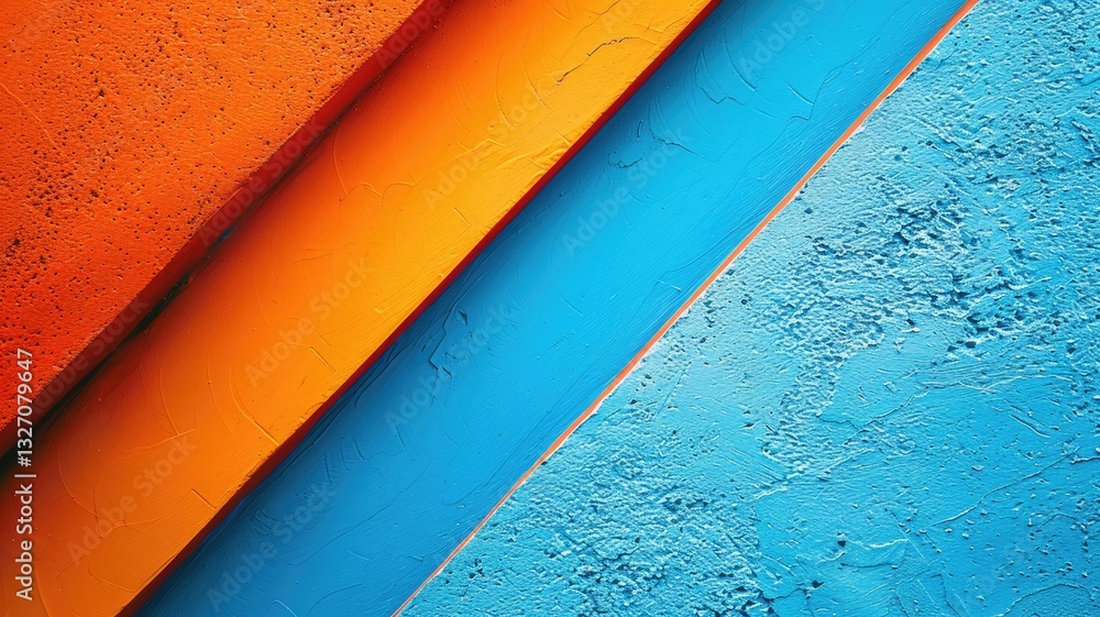 Poster a vibrant abstract background featuring bright blue and orange textures that add a colorful and arti