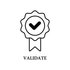 Icon a validate, isolated against a clean background.