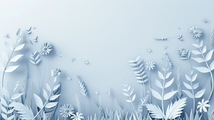 Obraz premium 3D rendering of white flowers 