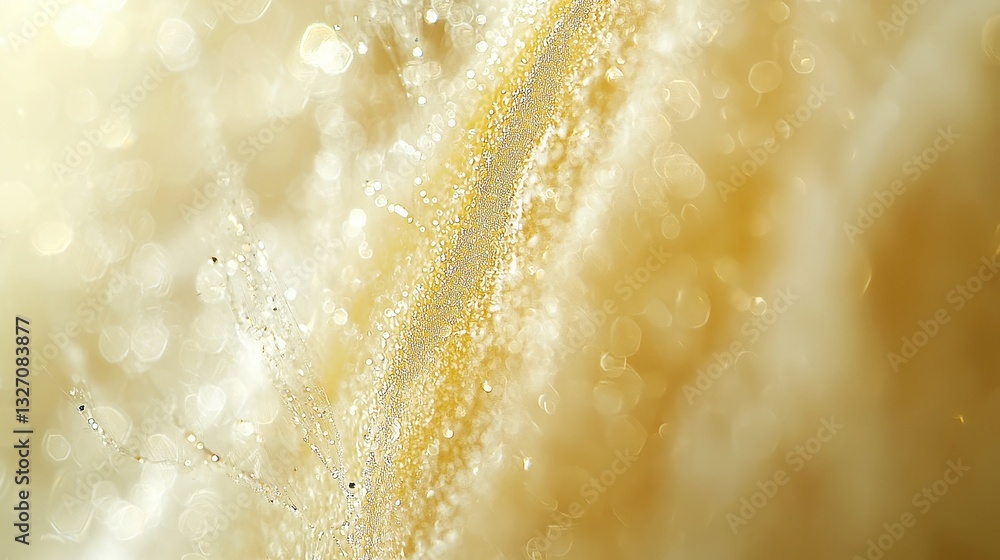 Aufkleber dreamy golden illusions, an enchanting blend of shimmering particles and soft bokeh, featuring delic