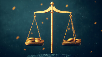 Balancing wealth and justice a golden scale representation in finance context