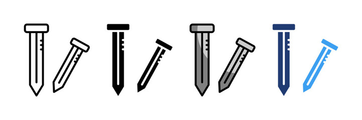 Nail  Icon Set Multiple Style Collection