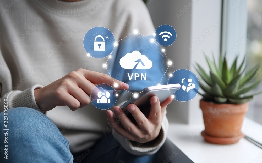 Poster secure vpn connection on mobile device