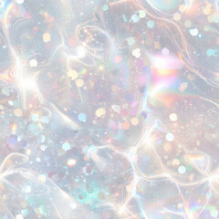 Holographic iridescent rainbow color glitter shiny seamless pattern textured background design 