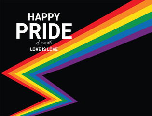 LGBTQ Pride Flag Wave Background.Vector Banner Template for Pride Month. Stock Vector.