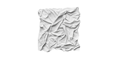 Crumpled Fabric Texture . Textile Material For Design And Art Projects Isolated On Transparent Background