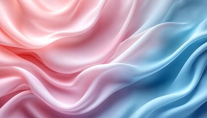 Fototapeta premium pink and blue silk fabric flowing like waves.