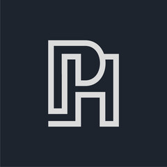 Letter PH Monogram Initial Logo Design © Hamdesain