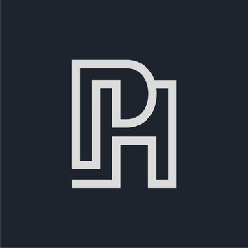 Letter PH Monogram Initial Logo Design